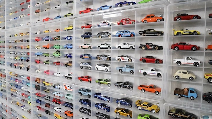 Storage Display Case with Clear Grid for Diecast Wall Art