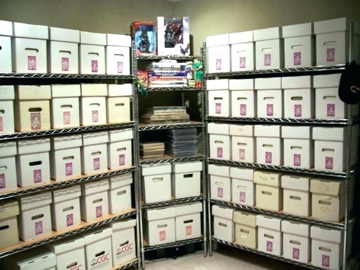 Storage Shelving Silver Wire Rack Comic Short Boxes