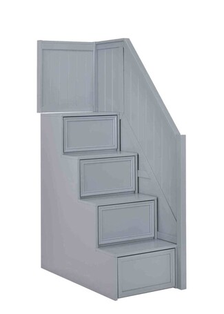 Storage Stairs Cool Gray Recessed Panel Fronts Steps