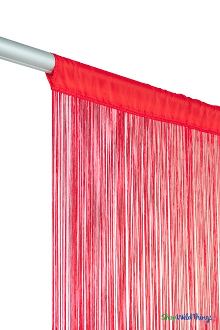 String Curtain 12 Foot Length Red Theatrical Partition