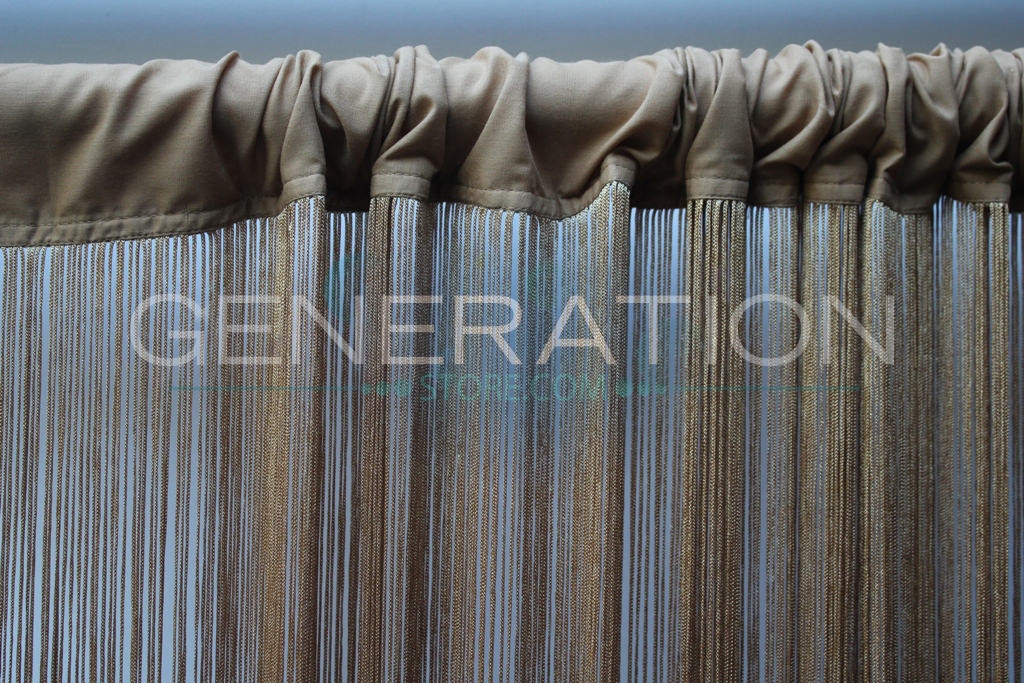 String Curtain Antique Gold High Density Screen