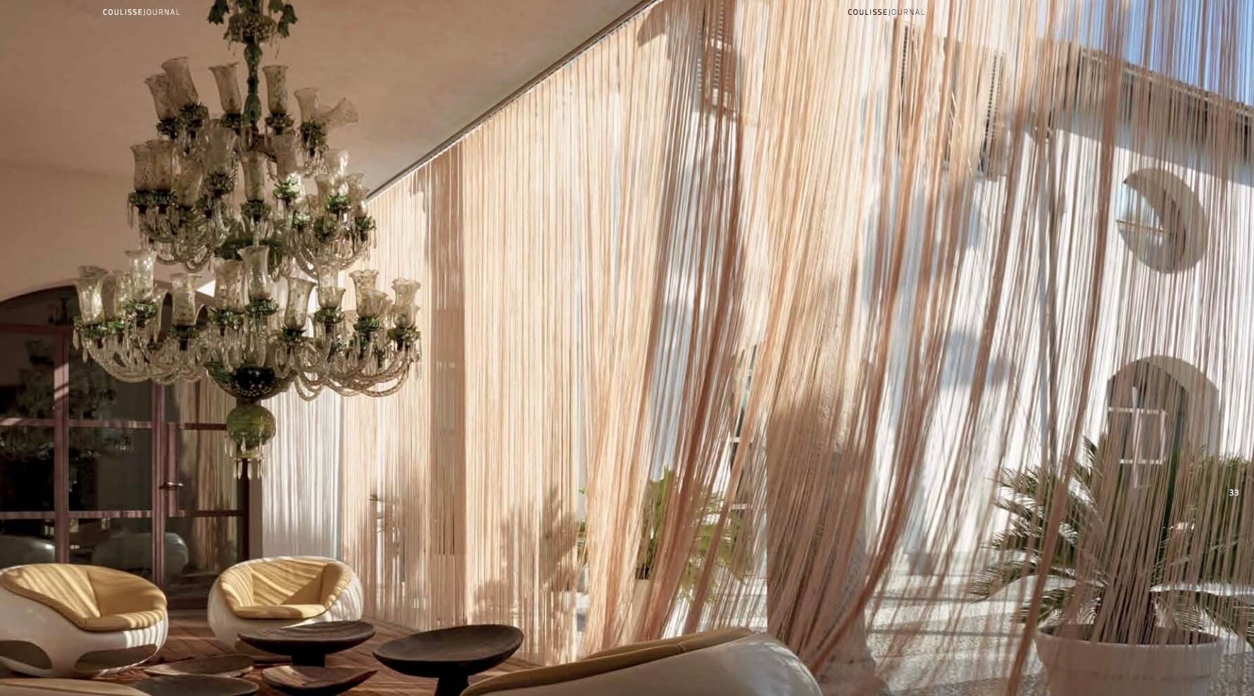 String Curtain Breezeway Diffusion Warm Peach Luxury Lounge