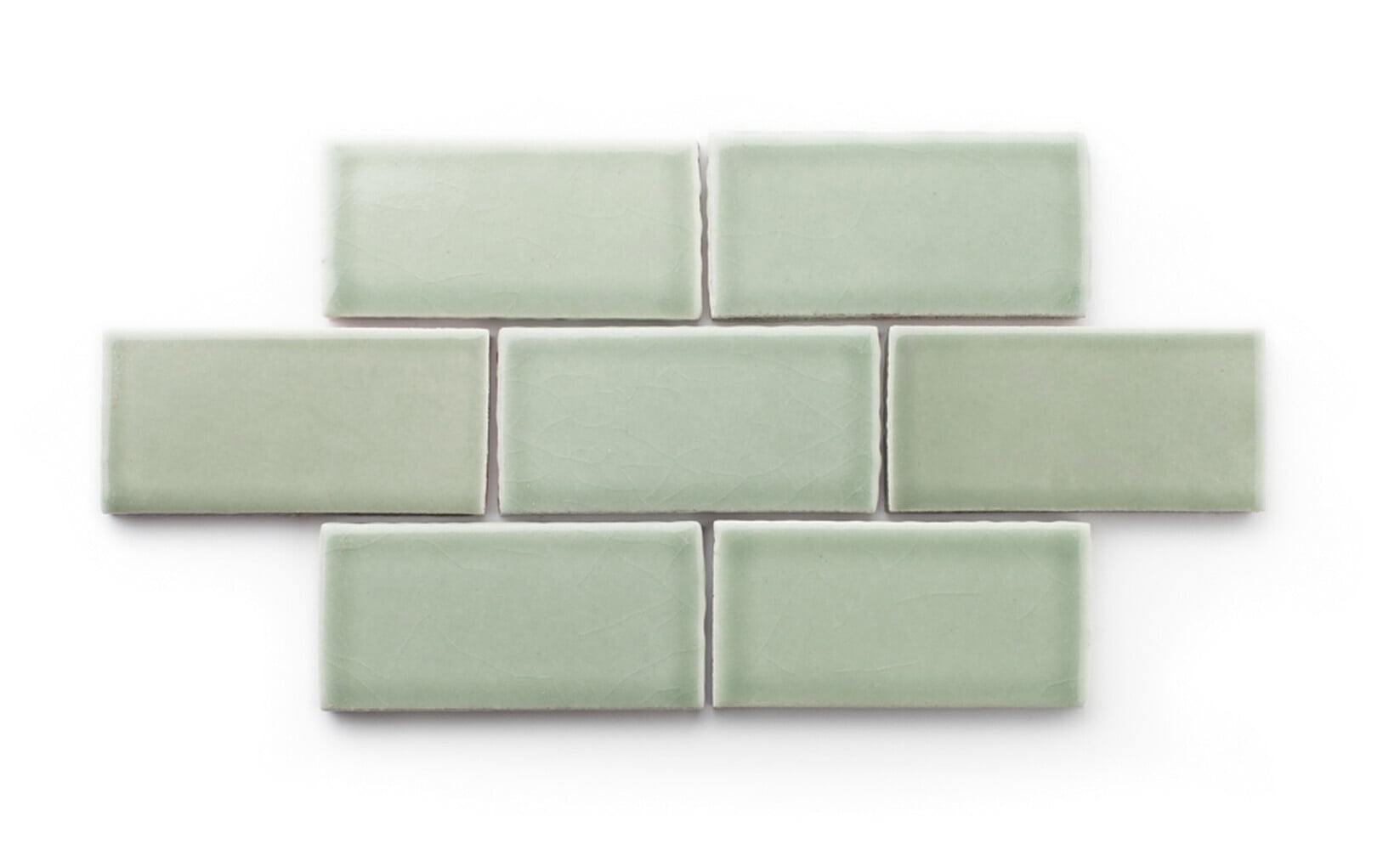 Subway Tile Rosemary Green Crackle Glaze Backsplash