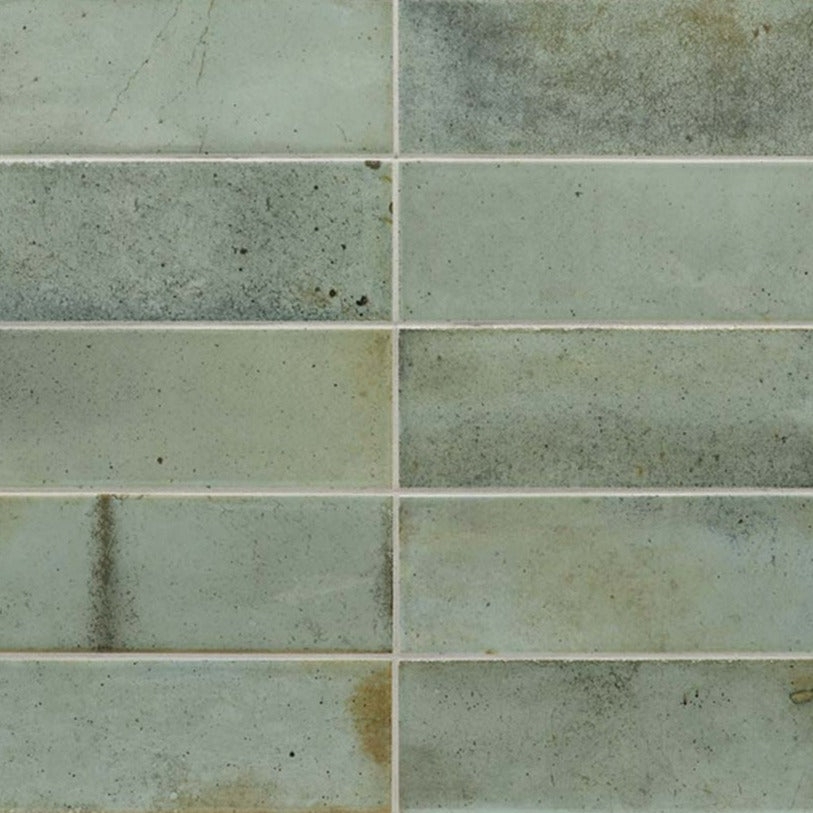 Subway Tile Variegated Glaze Iron Spotting Stacked