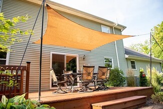 Sun Sail: Triangular Tension Shade and Apricot Patio Shade Sail