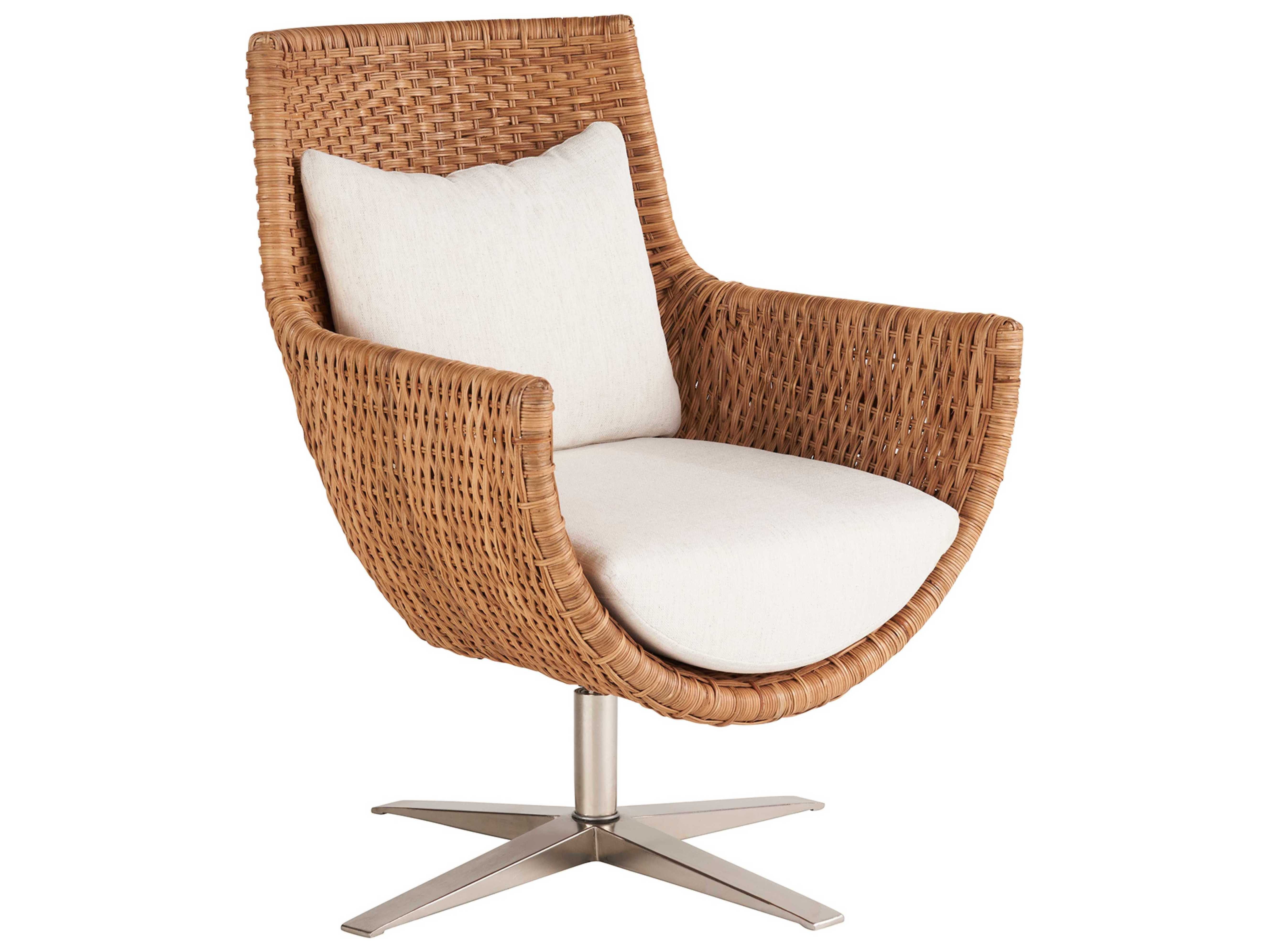 Swivel Office Chair with Four Star Base and Coastal Desk Chair