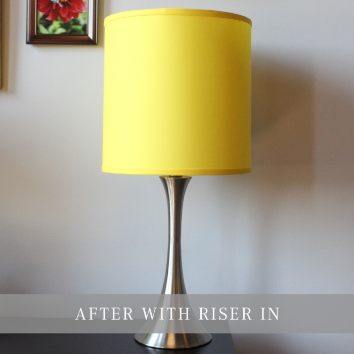 Table Lamp: Lampshade Riser Yellow Drum Lampshade