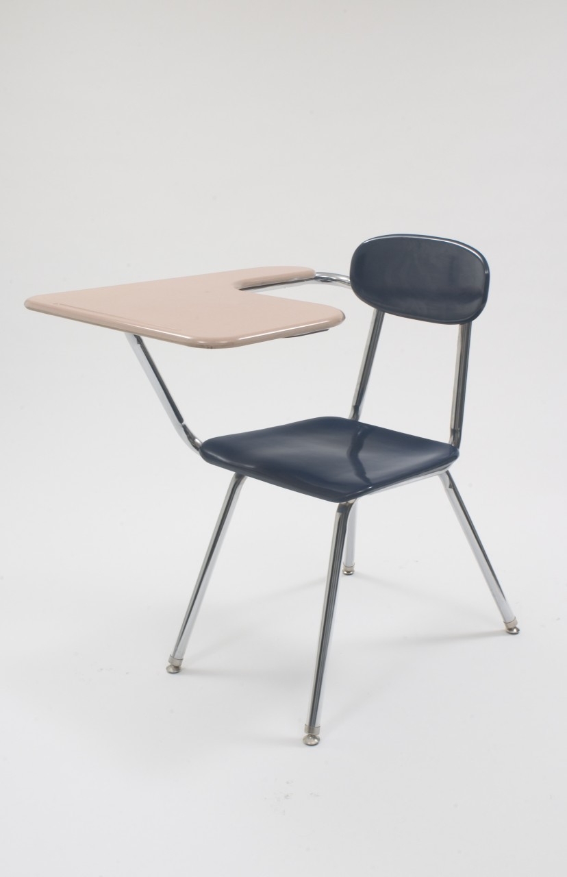 Tablet Arm Desk including Light Beige Work Surface