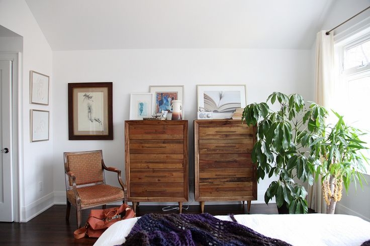 Tall Dresser Dual Walnut Planked Twin Storage Set