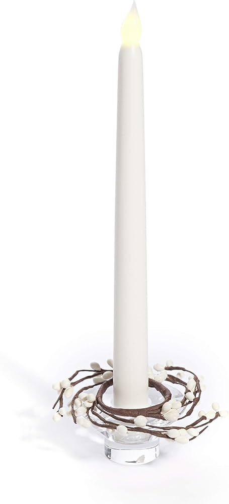 Taper Candle Ring Pip Berry Accents Grapevine Mini Pip Berry Rings