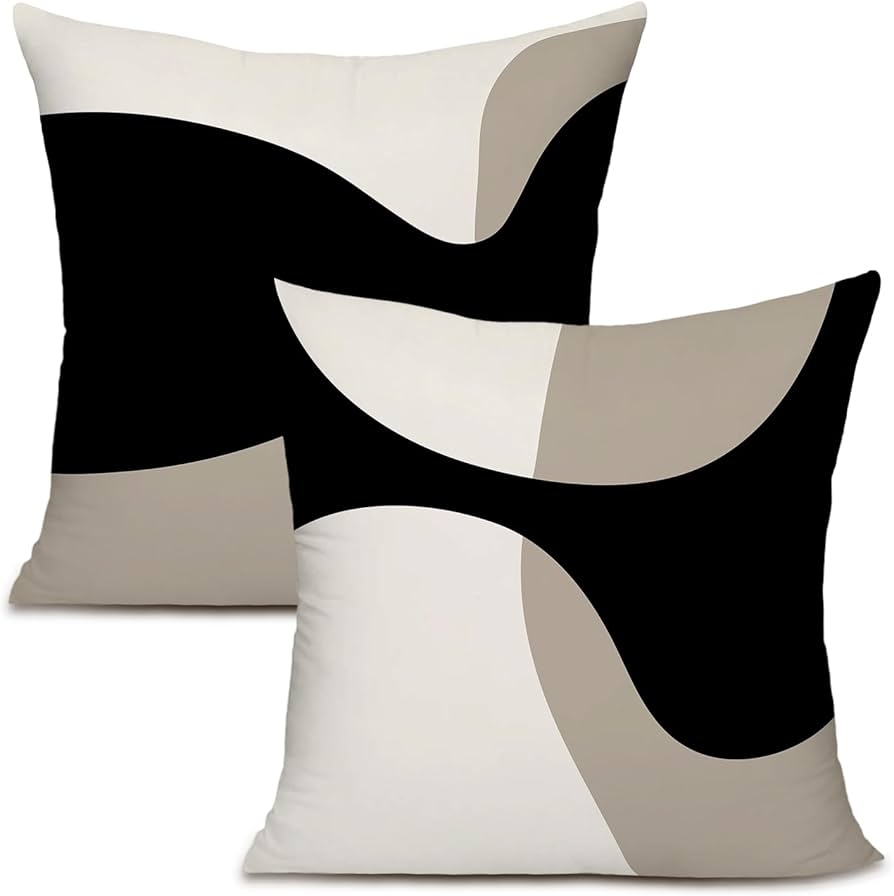 Throw Pillow Cover: Abstract Organic Set Neutral Sofa Decor