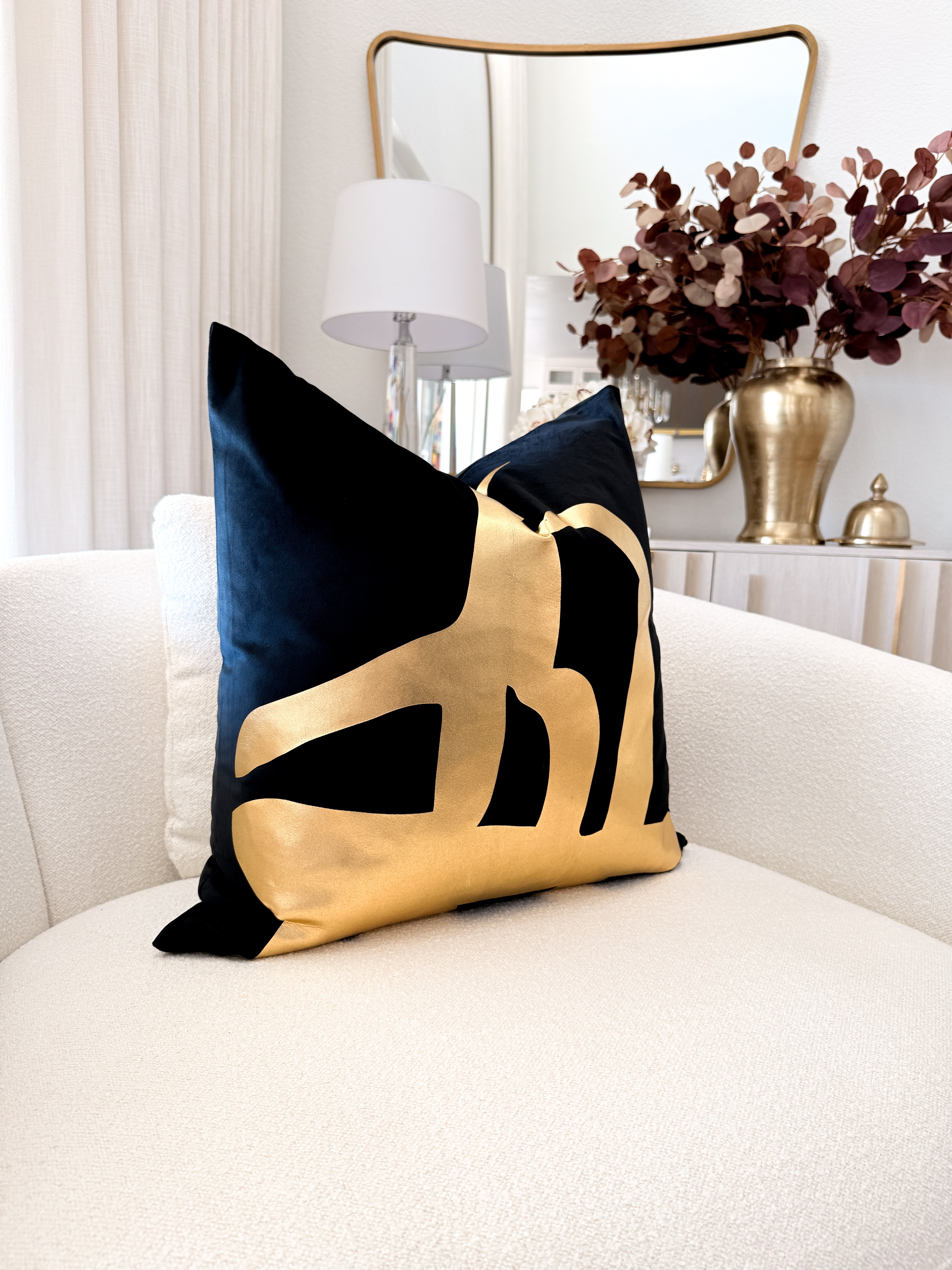 Throw Pillow featuring Obsidian Abstract Graphic Design