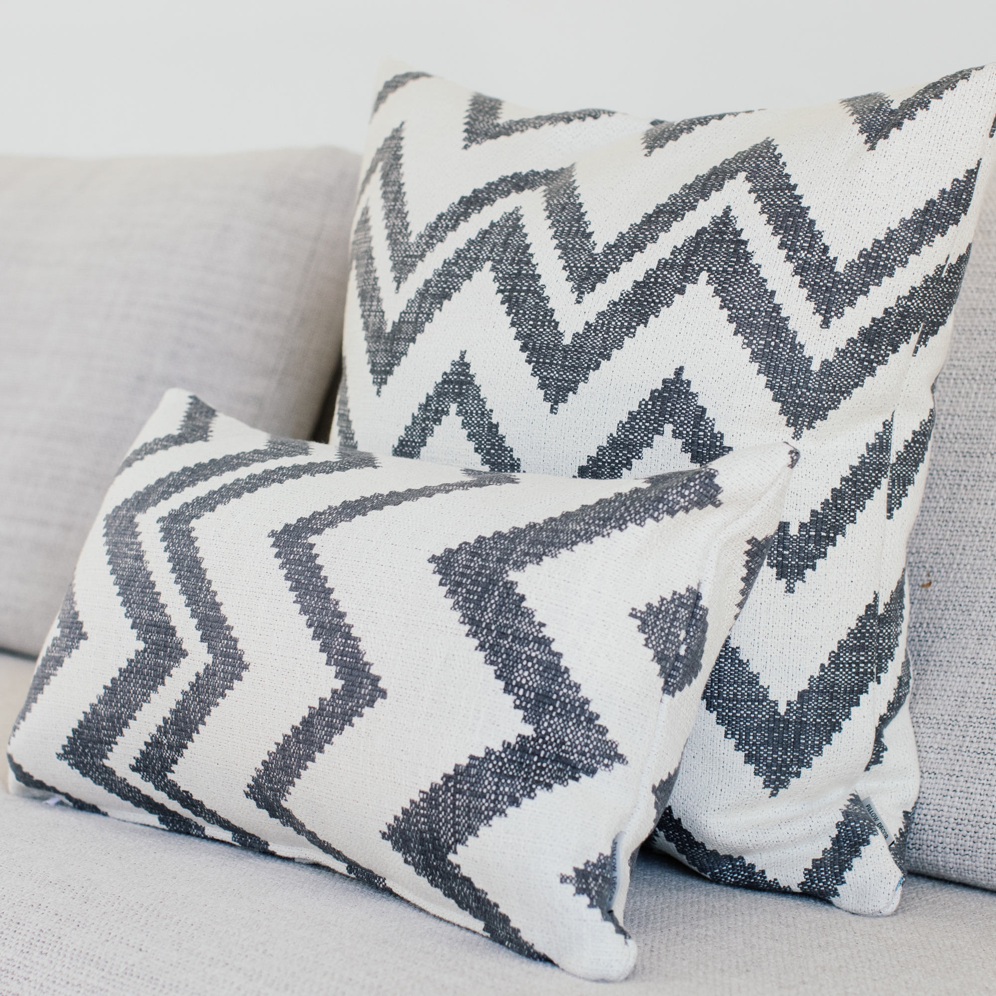 Throw Pillow Layered Pillows Textured Weave Contemporary