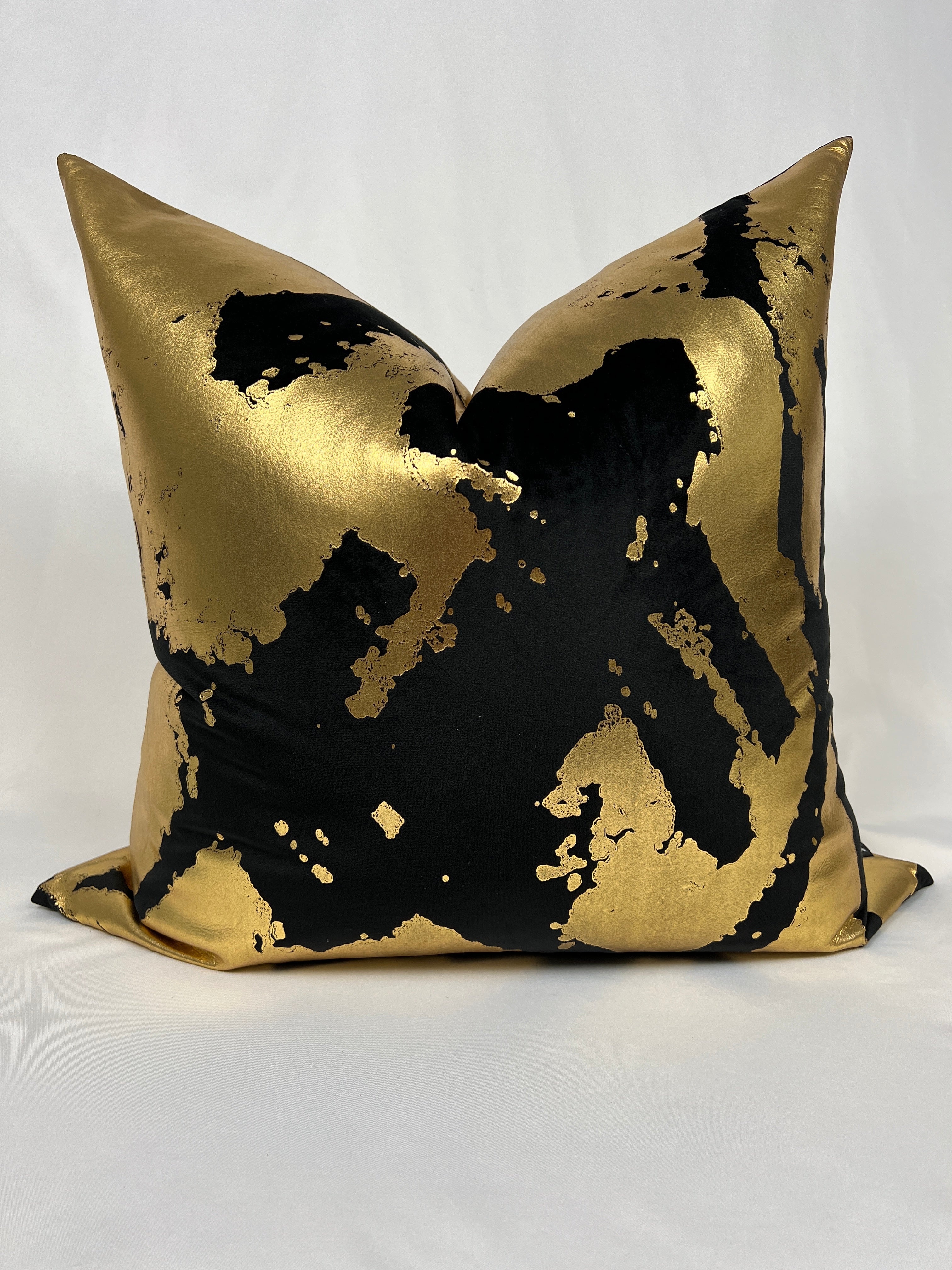 Throw Pillow showcasing Abstract Splash Pattern and Foil