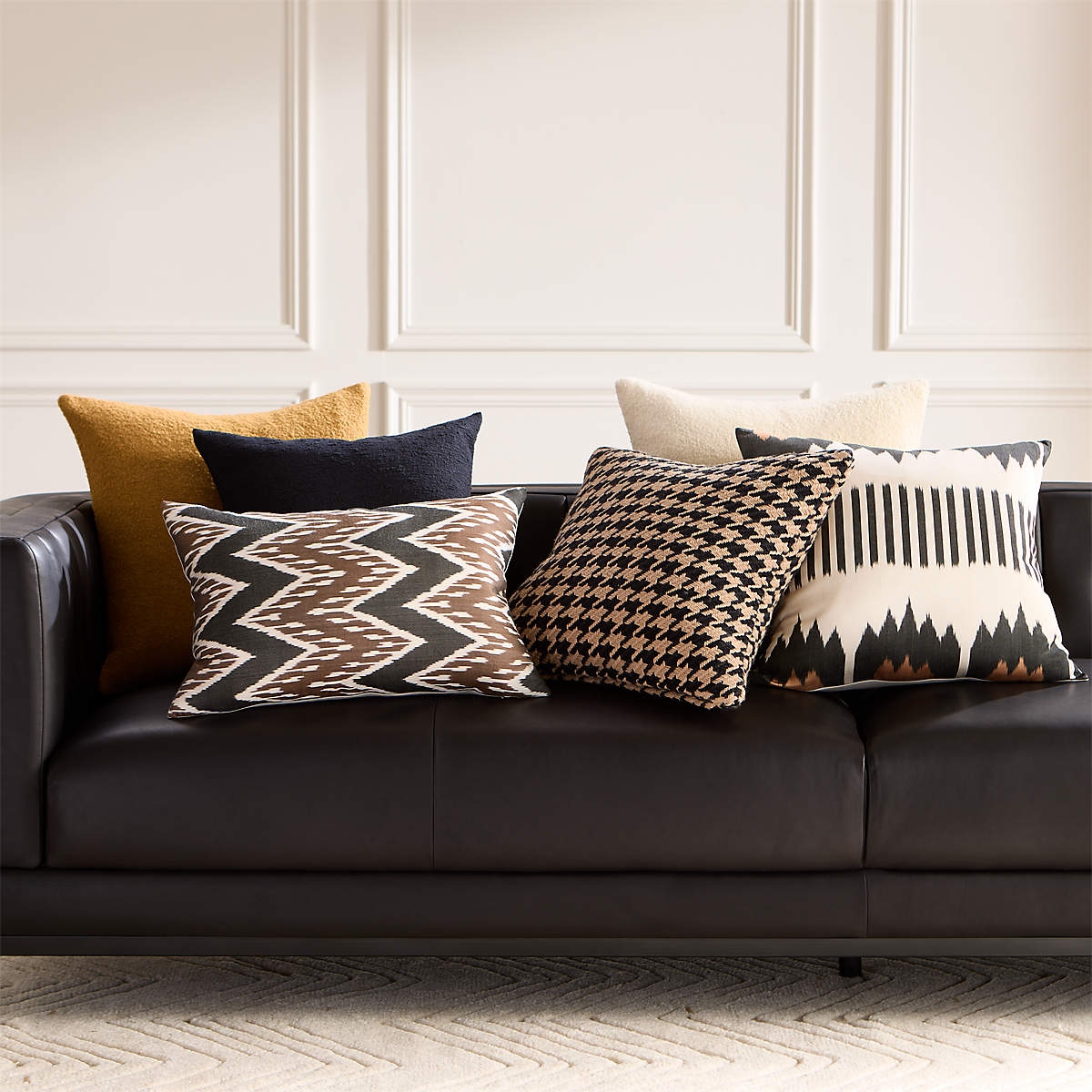 Black And Cream Throw Pillows