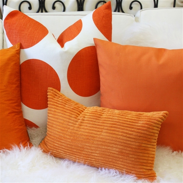 Throw Pillows Oversized Polka Dot Ribbed Lumbar Cushion