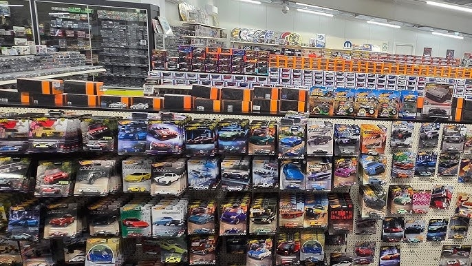 Toy Display Unit with Pegboard Walls for Hobby Showroom