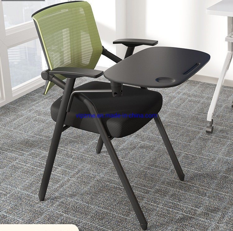 Training Chair with Lime Green Mesh and Pen Groove