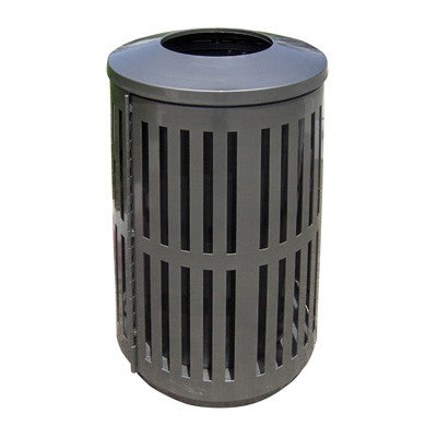 Trash Can 32 Gallon Charcoal Metal Industrial Receptacle