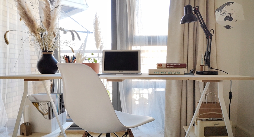 Trestle Desk A Frame Legs Matte Black Lamp Office Setup