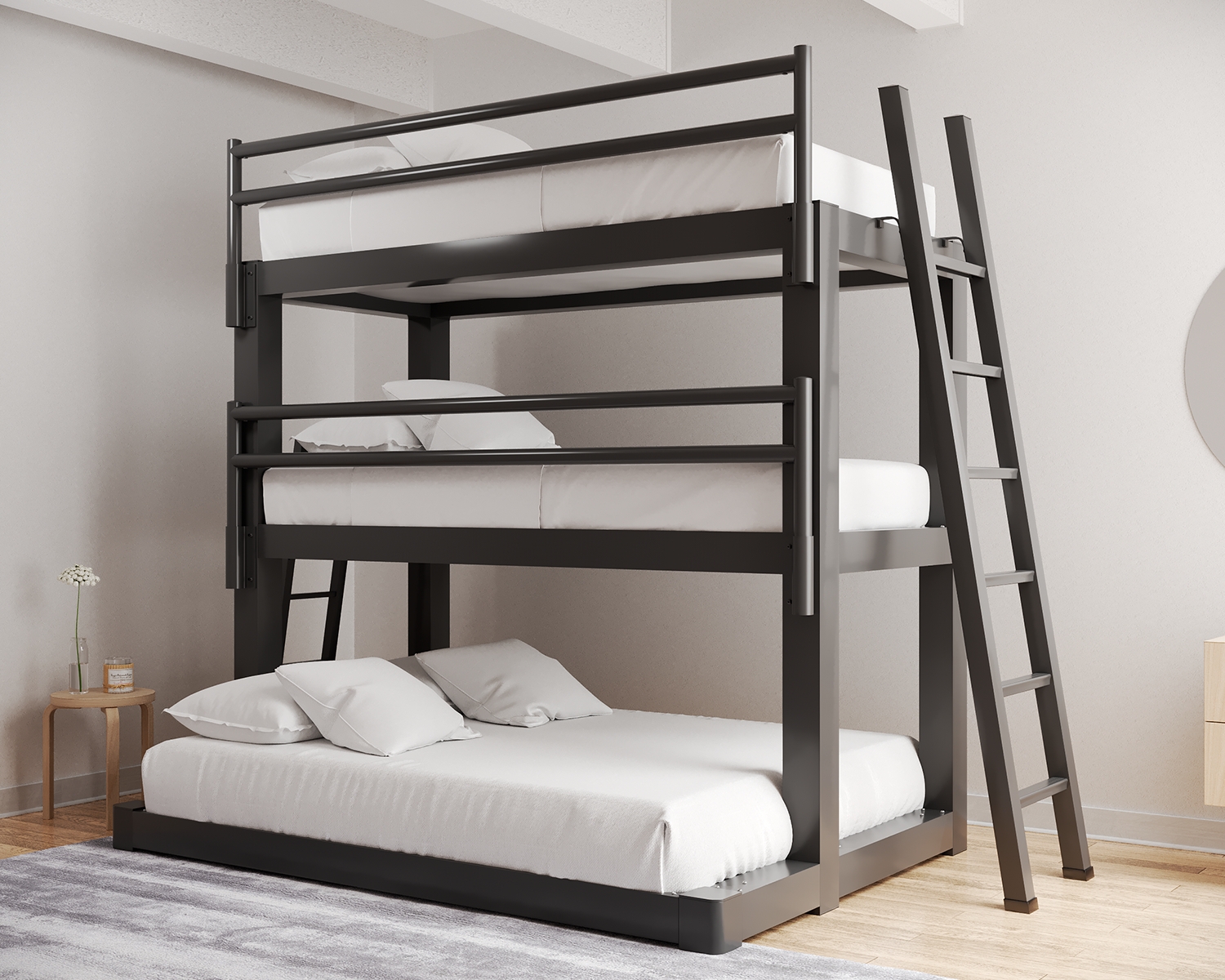 Queen With Twin Bunk