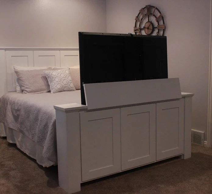 TV Bed Shaker Panels Integrated Lift Footboard Unit