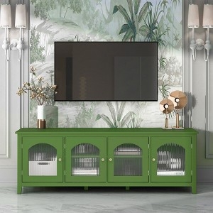 Tv Stand with Moss Green Finish and Moss Green Sideboard