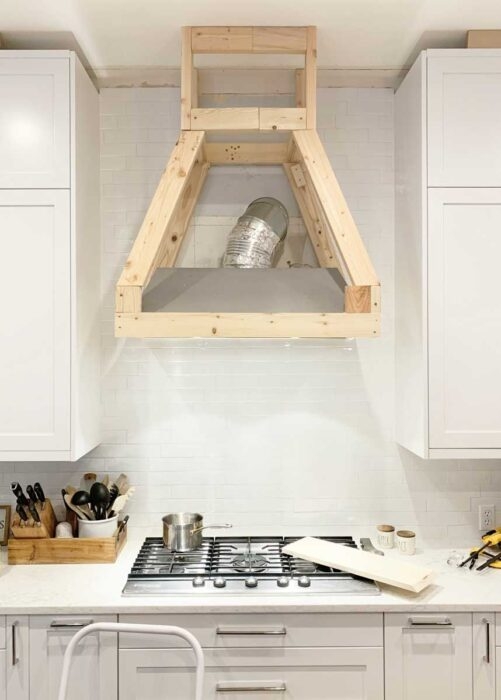 Vent Hood Cover Custom Wood Range Hood Frame Unfinished
