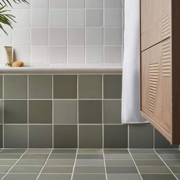 Wall and Floor Tile Matte Porcelain Square Grid