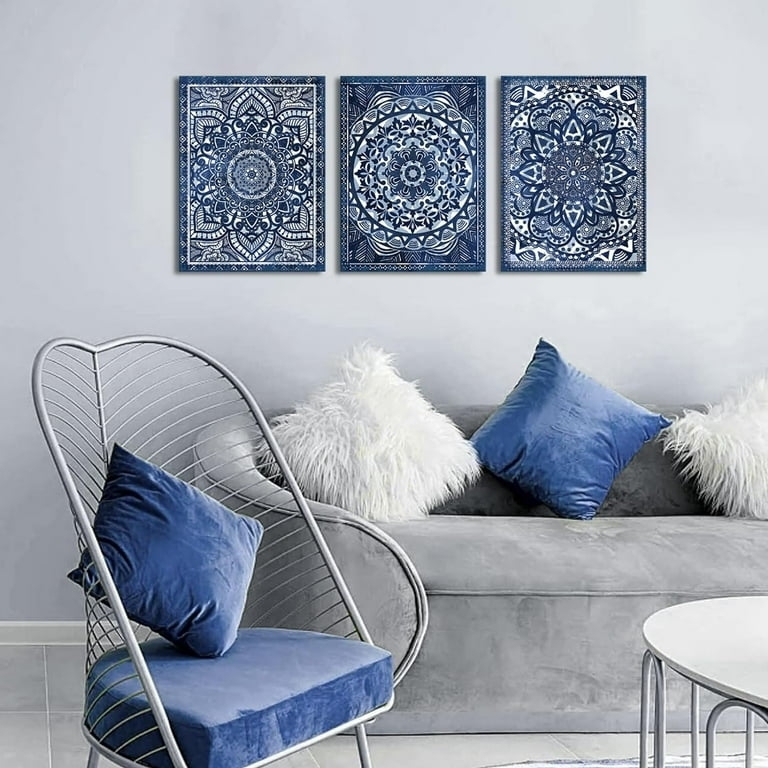 Wall Art Set Talavera Inspired Prints Intricate Mandala Art