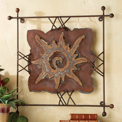 Wall Art Sun Spiral Motif Western Sun Wall Art Decor