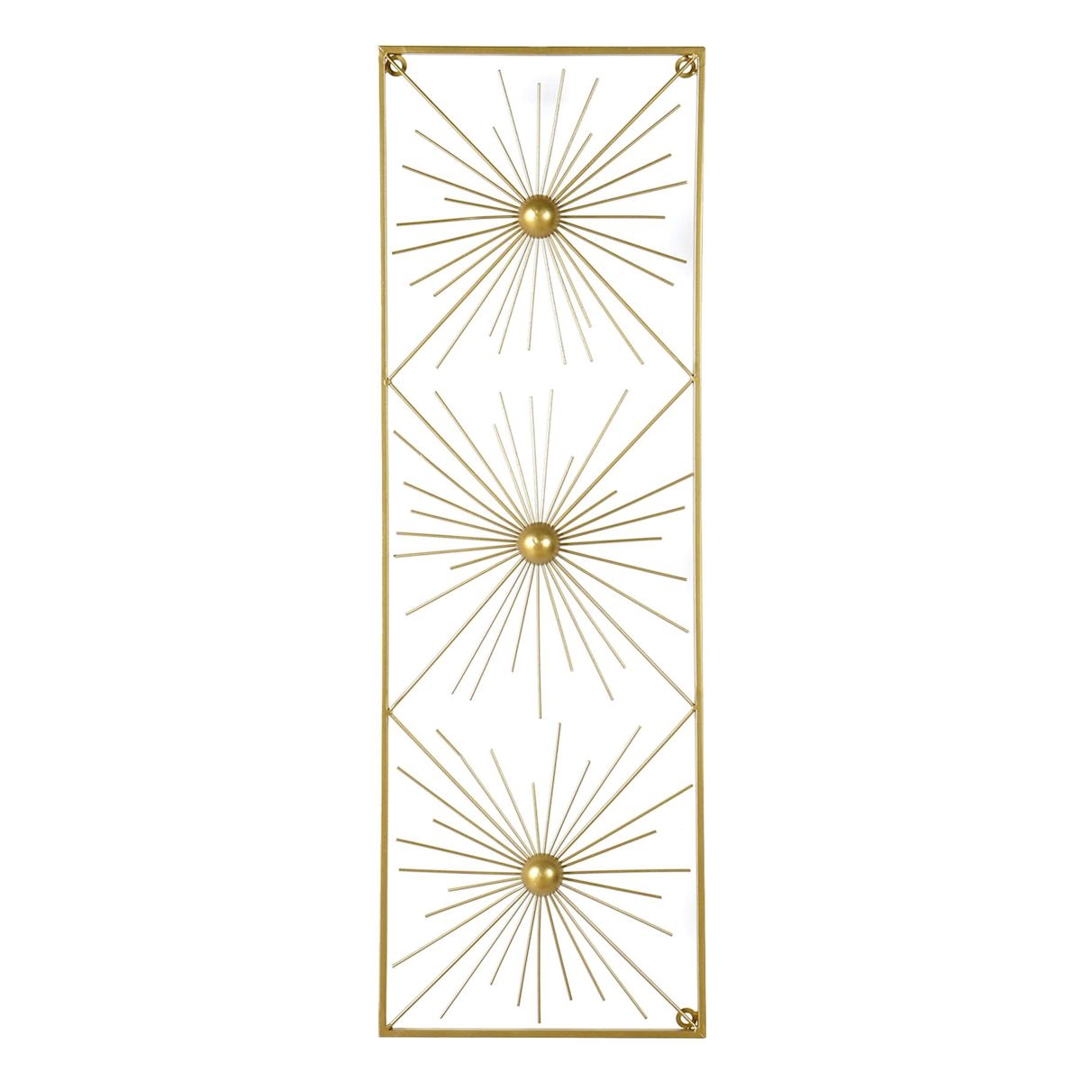 Wall Art Tri-Burst Design Gold Sunburst Wall Art