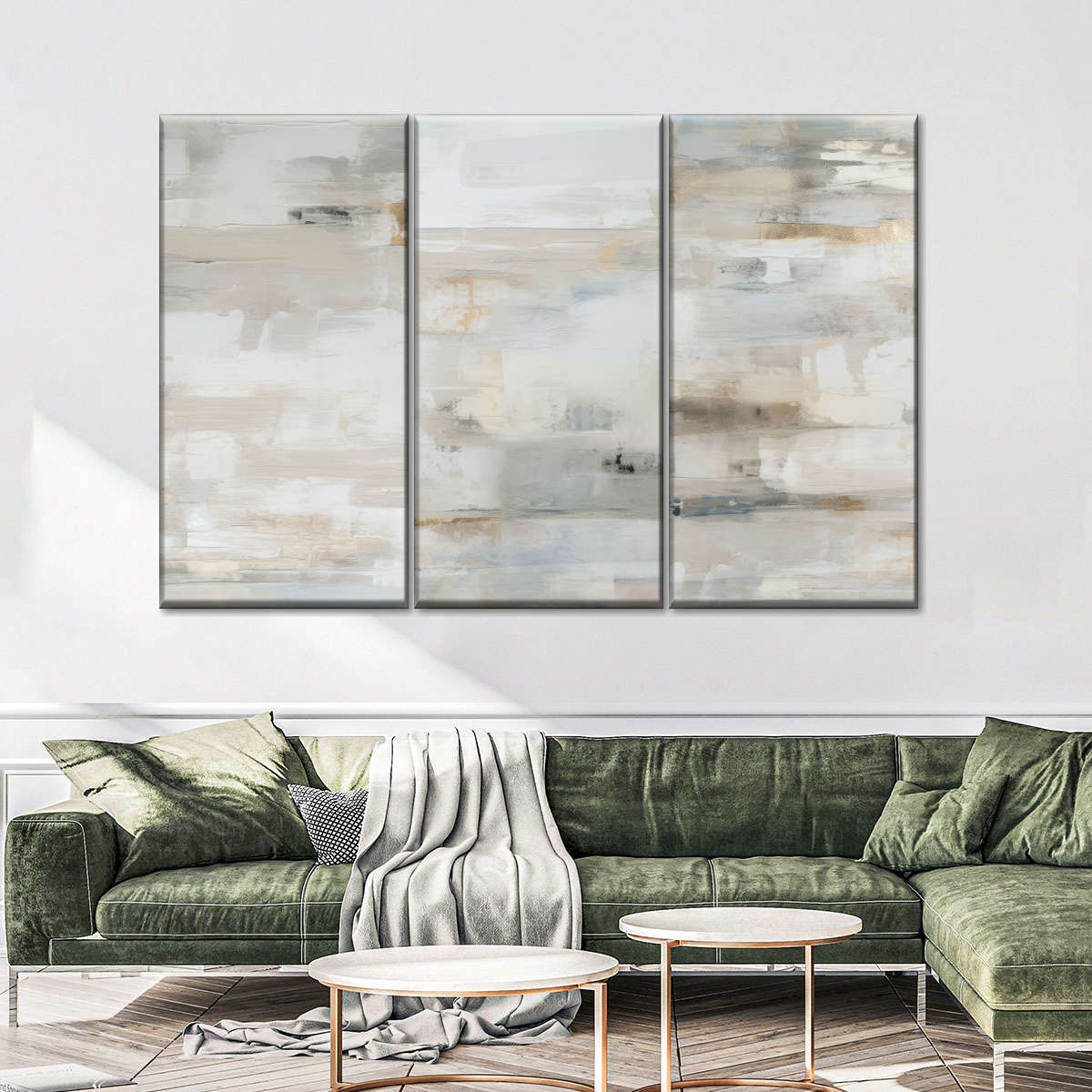 Wall Art Triptych Layout Neutral Abstract Texture