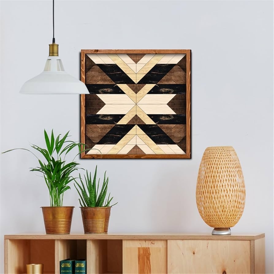 Wall Art: Wood Toned Frame with Modern Farmhouse Art Print