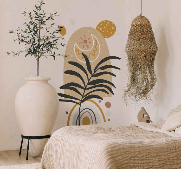 Wall Decal Abstract Celestial Graphics Boho Arch Wall Decal