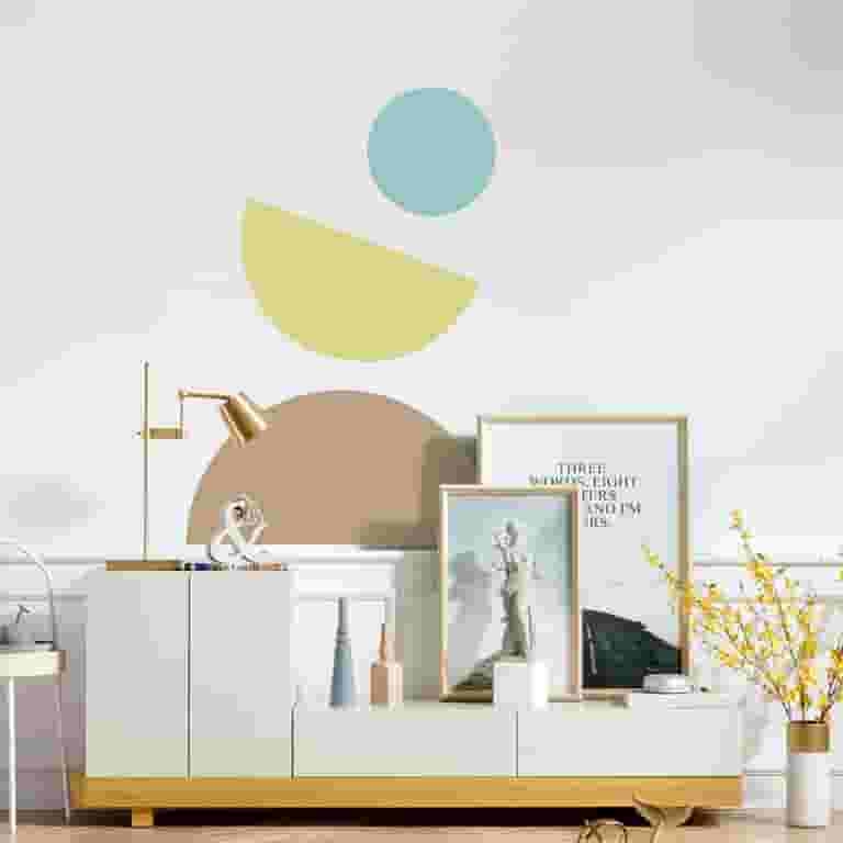 Wall Decal Geometric Semicircles Modern Semicircle Decals