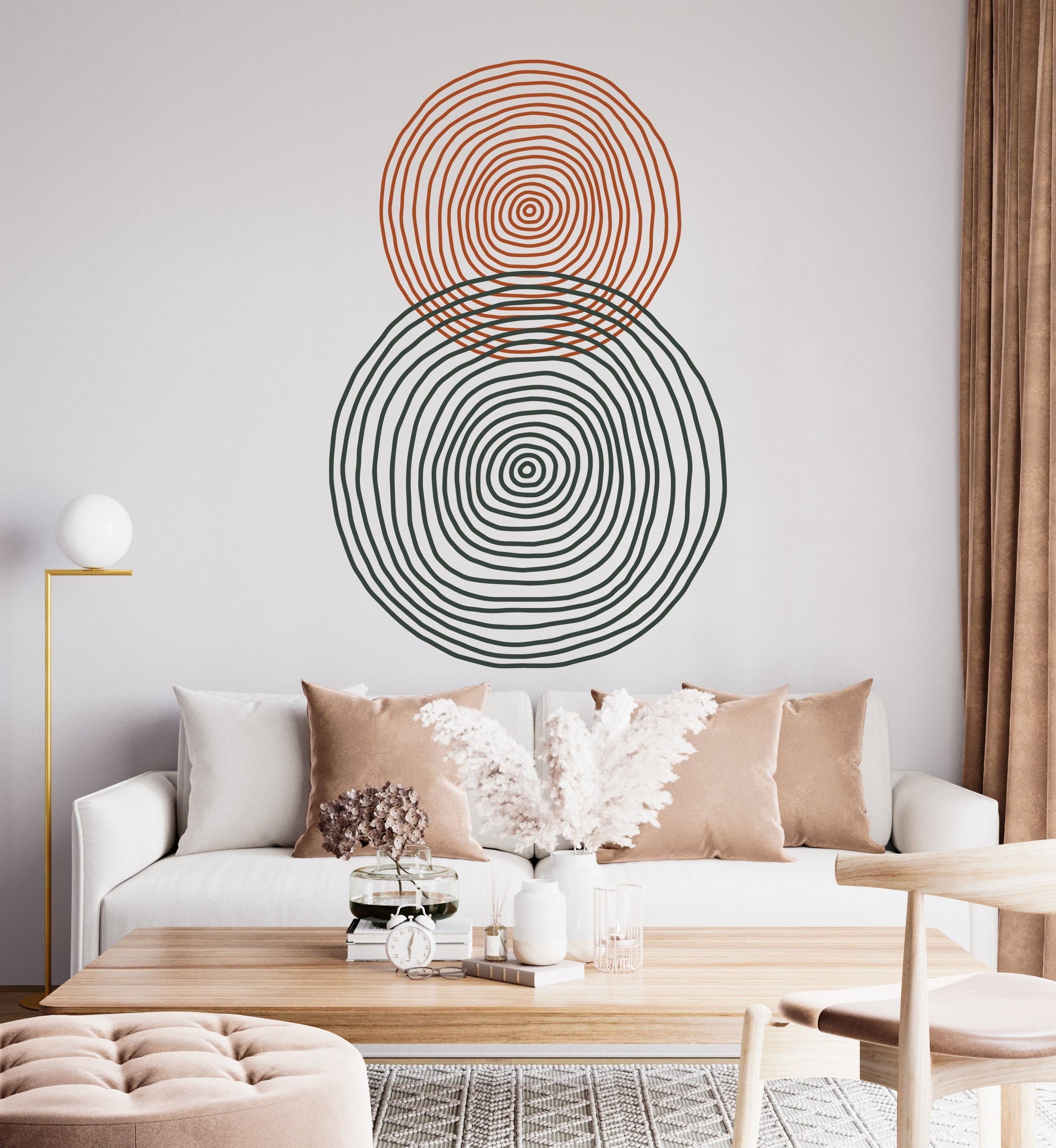 Wall Decal Overlapping Geometry Boho Geometric Wall Decal