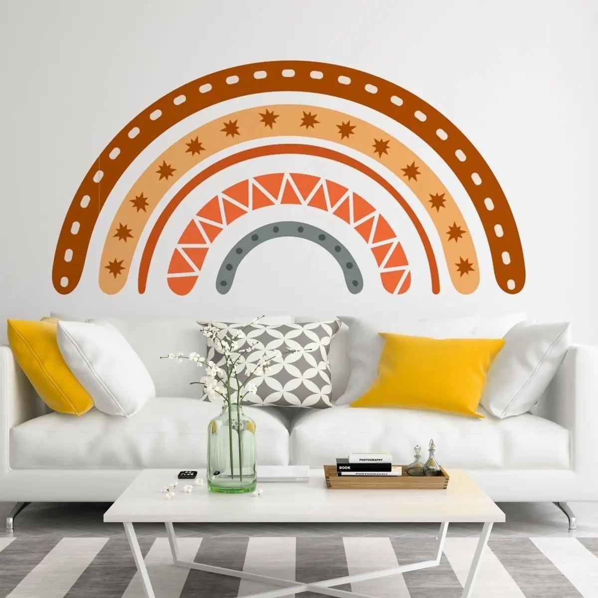 Wall Decal Oversized Rainbow Large Boho Rainbow Mural