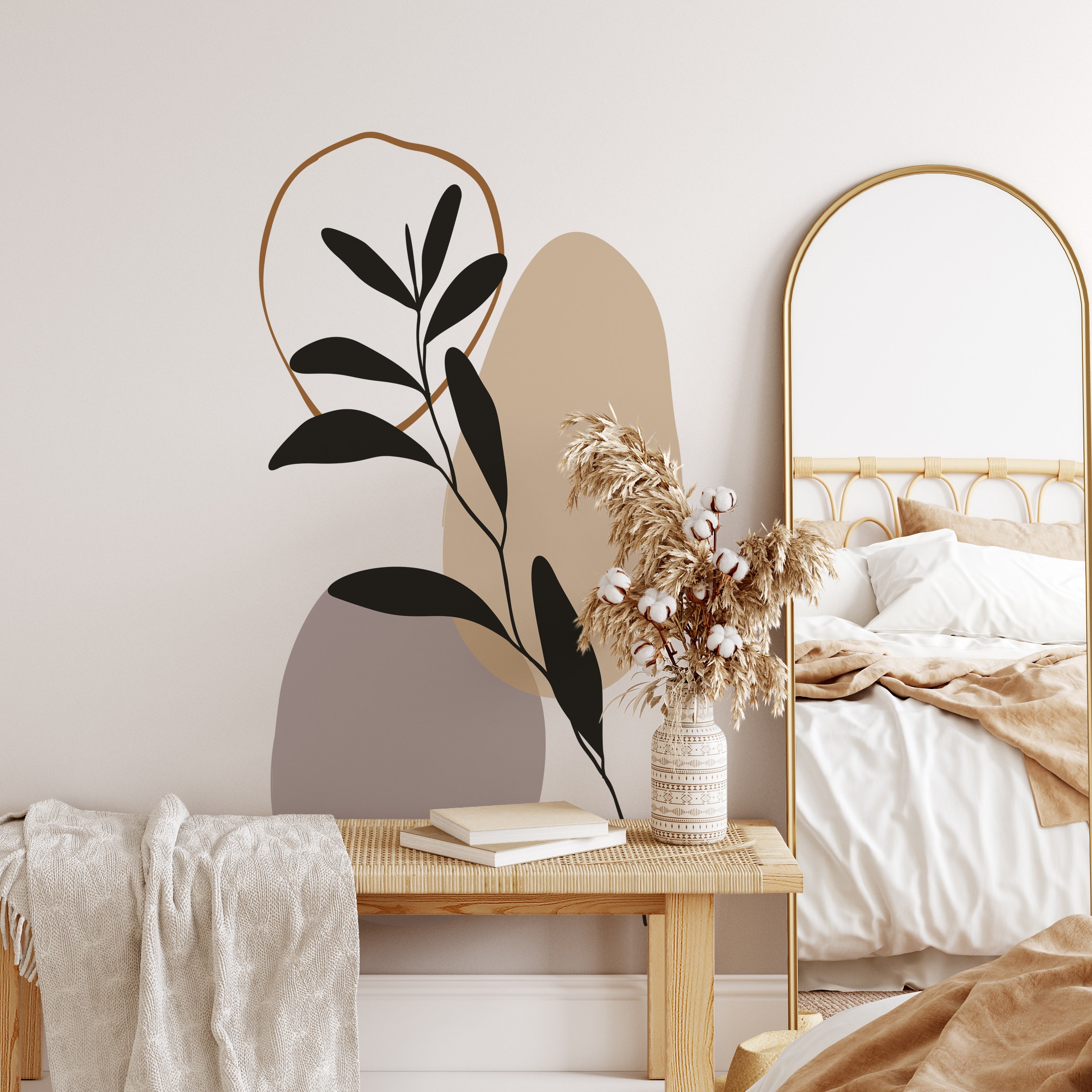 Wall Decals Botanical Silhouette Boho Botanical Wall Stickers