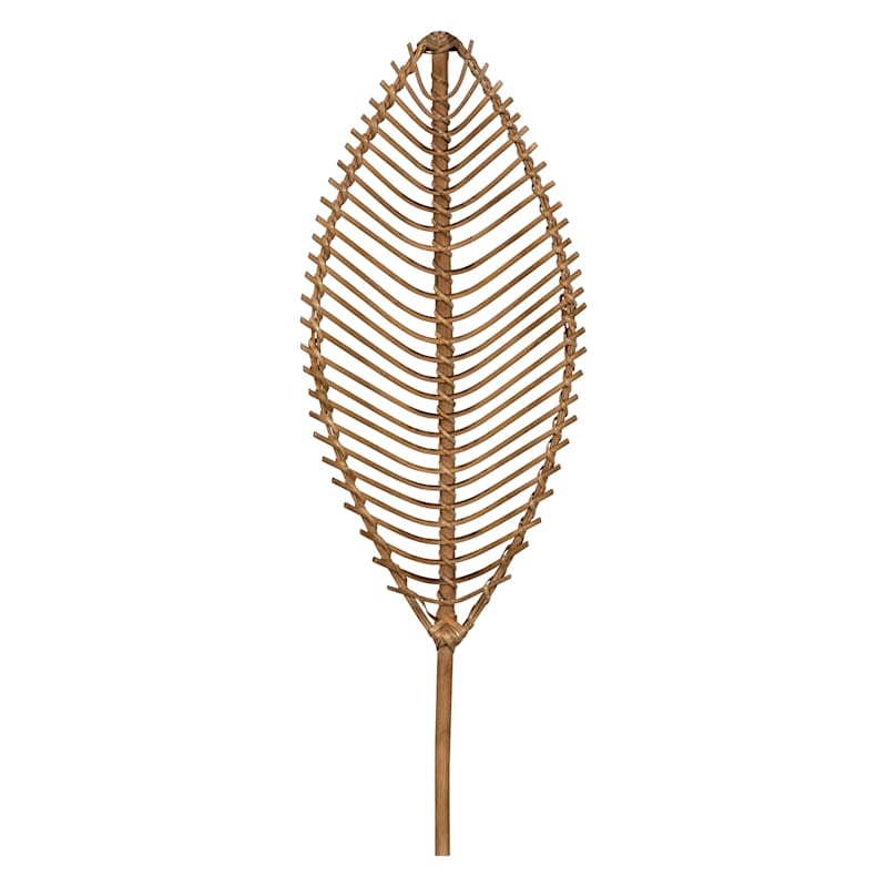 Wall Decor Leaf Shape Bamboo Sculpture for Rattan Leaf Accent