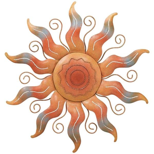 Wall Decor Ombre Color Transition Wire Scroll Sunburst