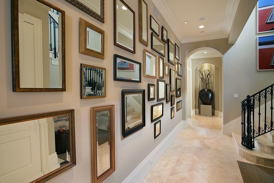 Wall Mirror Collection in Cluster Arrangement for Gallery Wall Decor