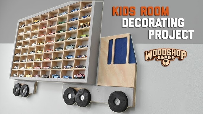 Wall Mounted Storage with Truck Shaped Frame for Boys Room