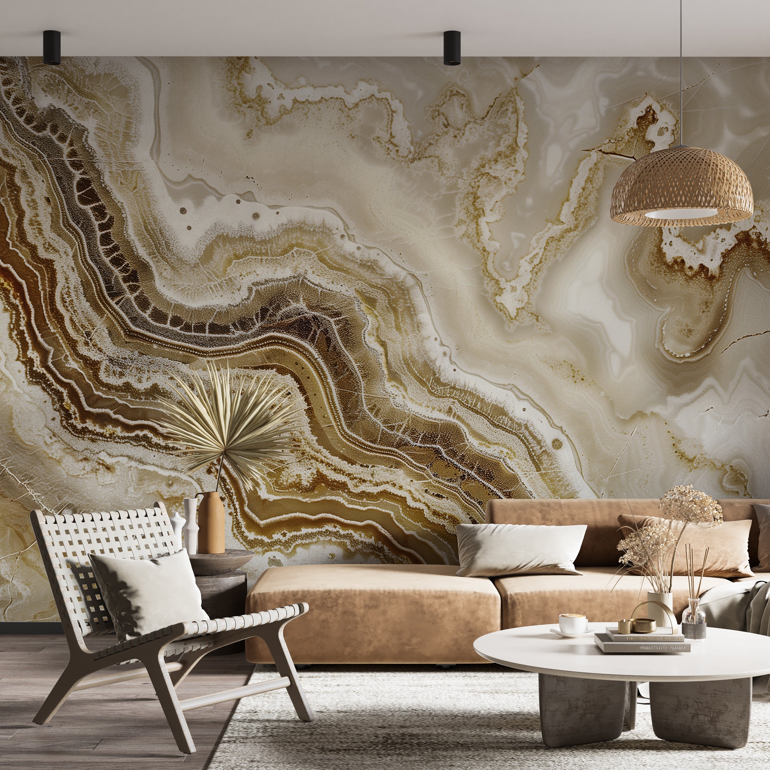 Wall Mural Geode Veining Removable Agate Stone Wallpaper