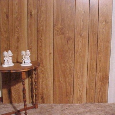 Wall Paneling in Vertical Grooves and Mobile Home Texture