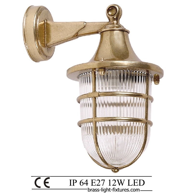 Wall Sconce Industrial Cage Ribbed Glass Diffuser