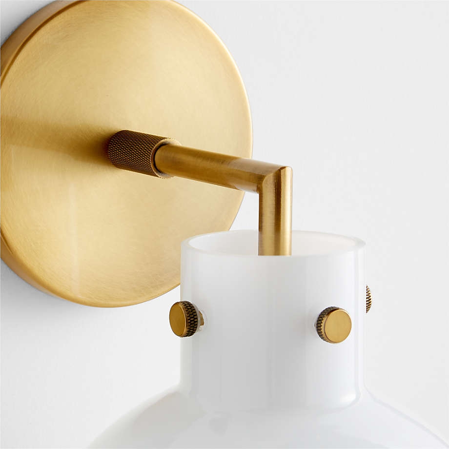 Wall Sconce Knurled Hardware Warm Metallic Industrial Sconce