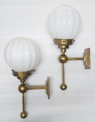 Wall Sconce Spherical Accents Aged Metallic Ship Style Light