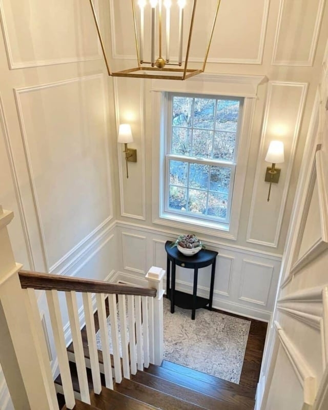 Wall Sconce Symmetrical Placement and Picture Frame Molding Walls