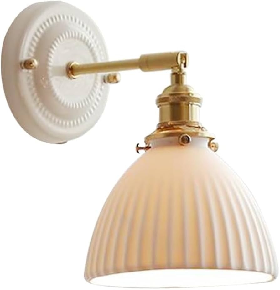 Wall Sconce Textured Ceramic Base French Country Swivel Lamp